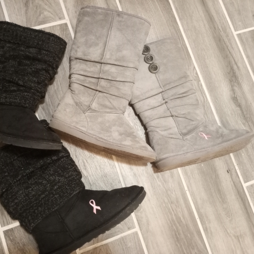 Reserved for Mrs 2 pairs bc awareness boots